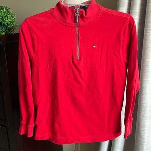 Tommy Hilfiger boys 1/4 zip long sleeve shirt medium 12/14